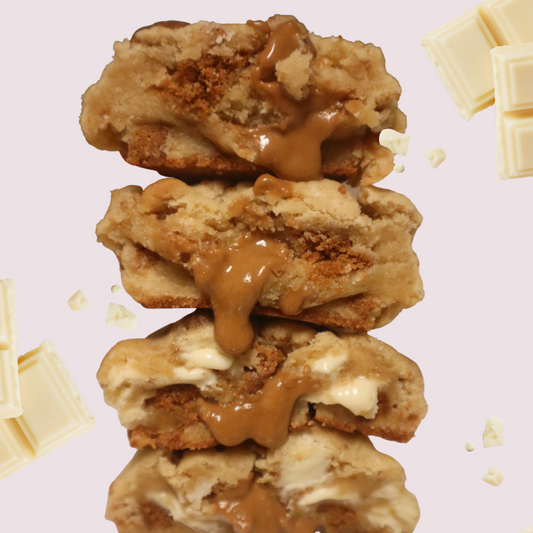 White Chocolate Biscoff cookies