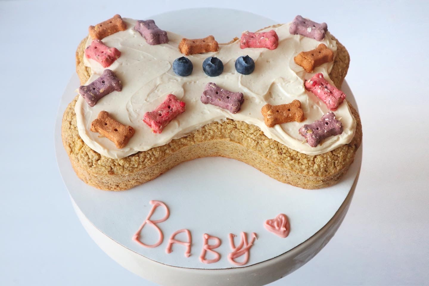 Dog Bone Birthday Cake