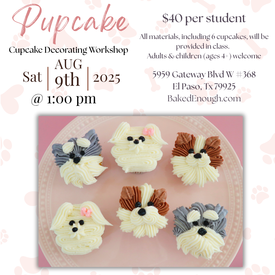 Pupcake Cupcake Workshop |Saturday August 9th @1:00 pm