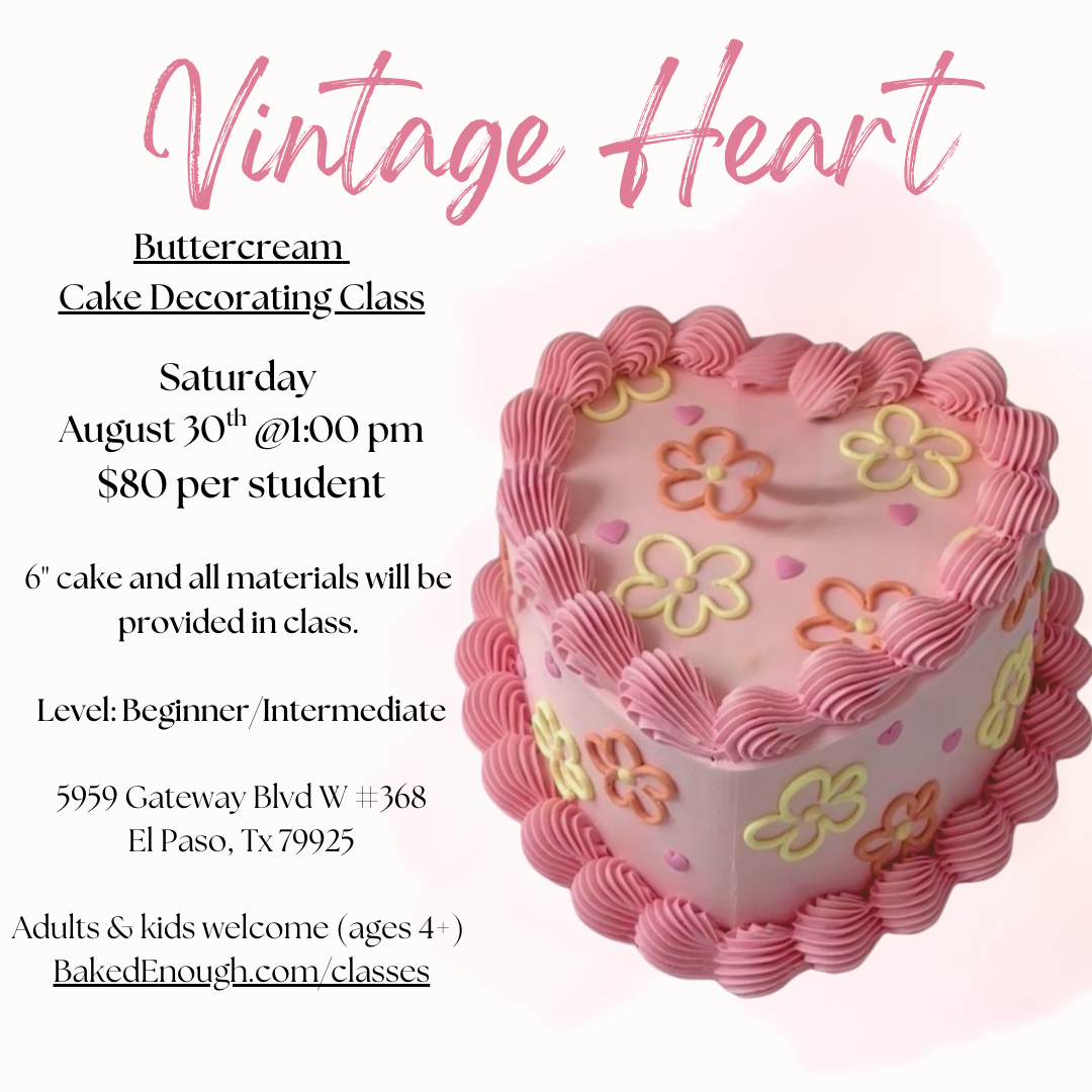Flower Heart Cake | Saturday August 30th