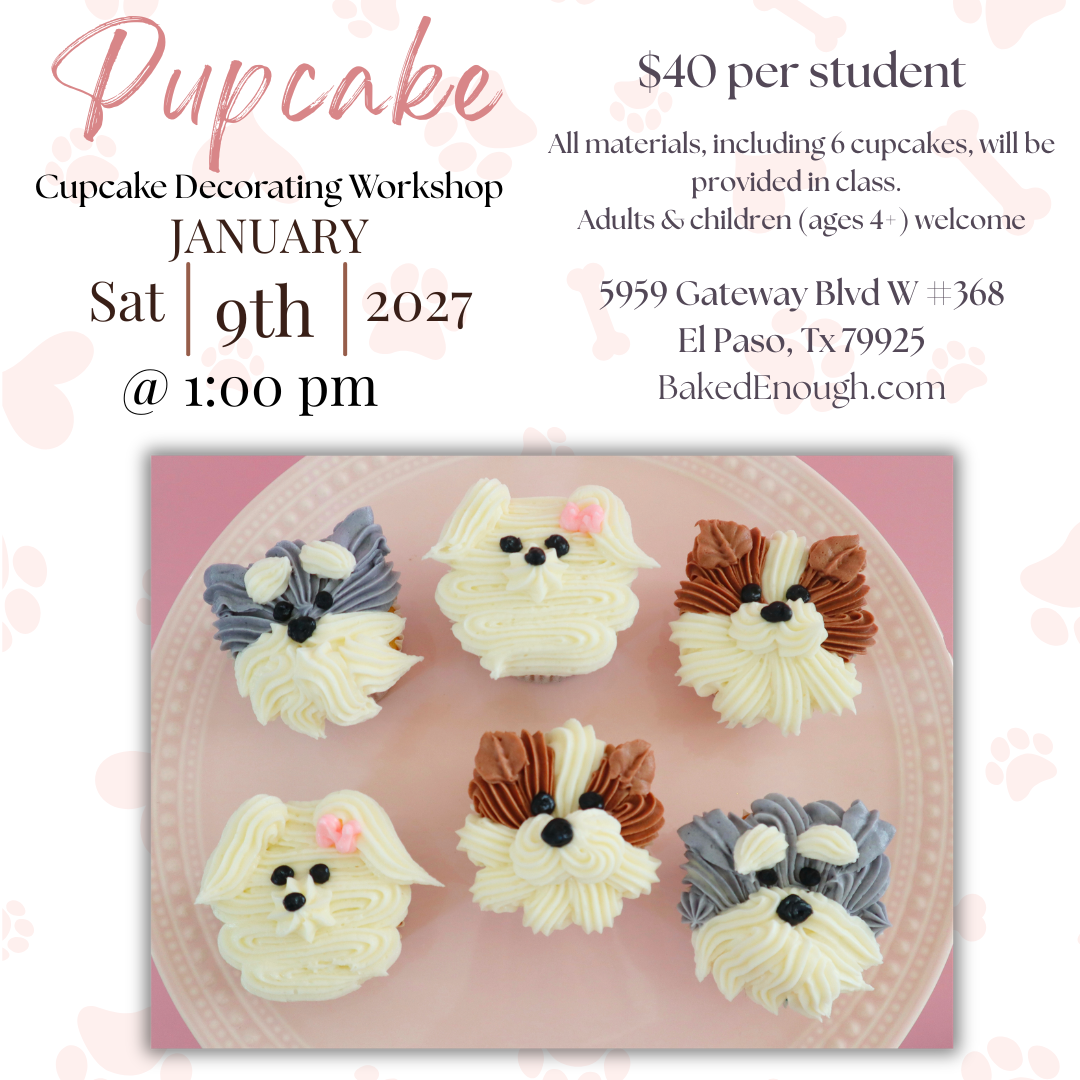 Puppy Cupcake Workshop | Saturday January 9th