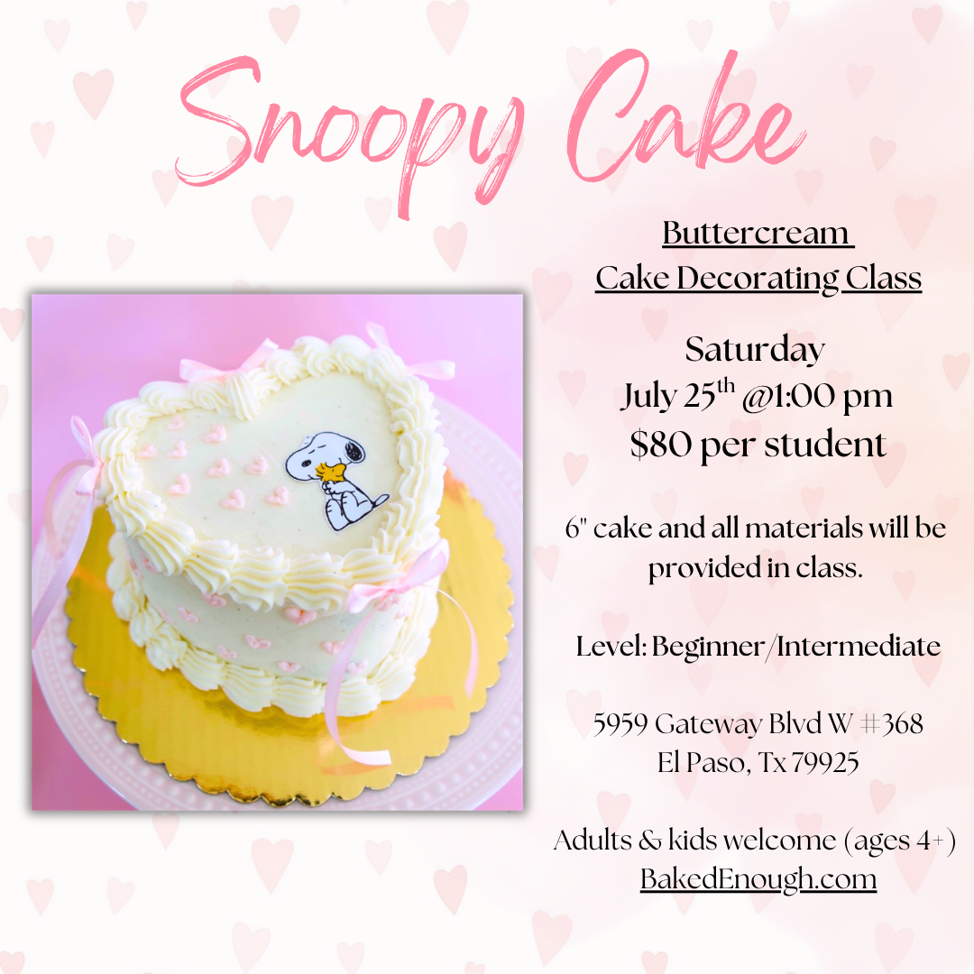 Snoopy Heart Cake | Saturday July 25th