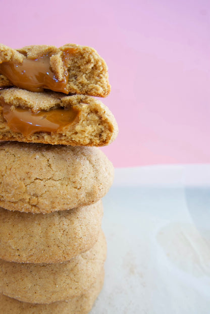 Churro & Dulce de Leche Stuffed Cookies