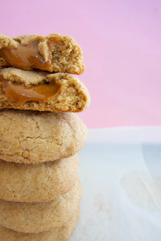 Churro & Dulce de Leche Stuffed Cookies