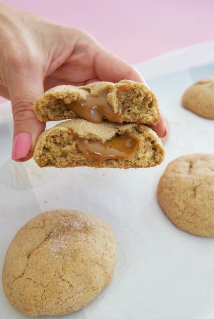Churro & Dulce de Leche Stuffed Cookies