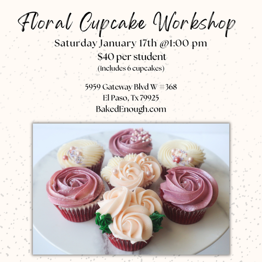 Floral Cupcake Workshop | Saturday January 17th @1:00 pm
