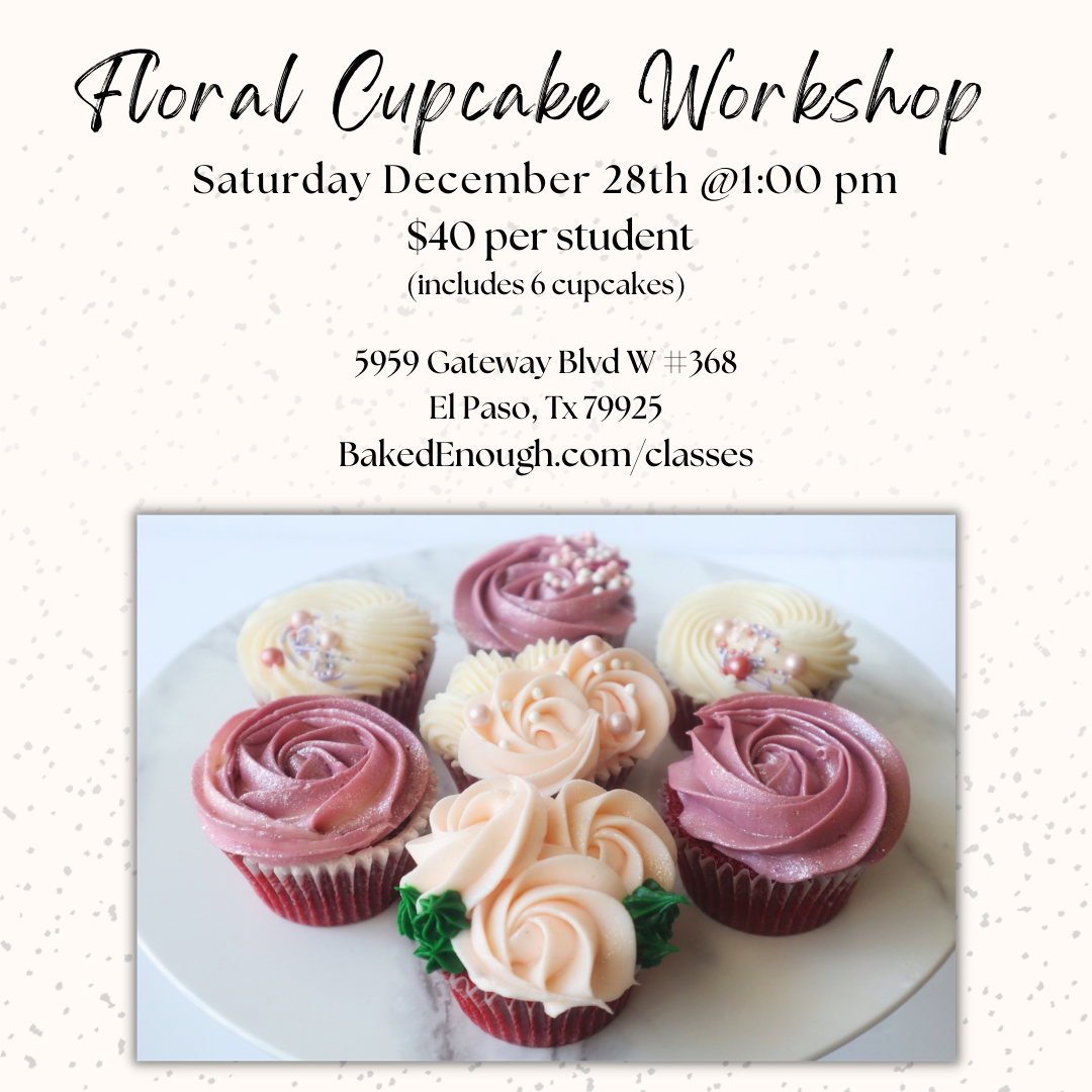 Floral Cupcake Workshop | Saturday December 28th