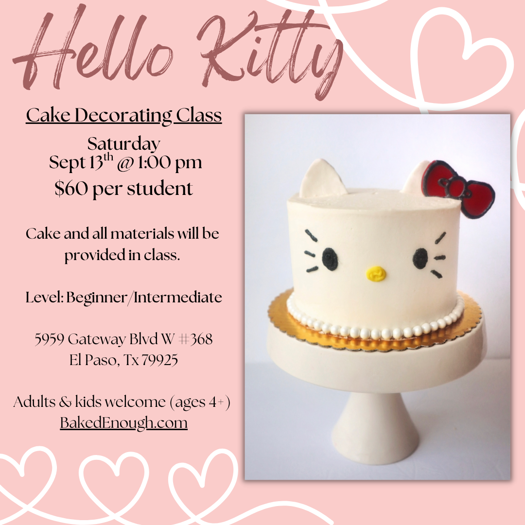"Hello Kitty" Cake Workshop | Saturday Sept 13th