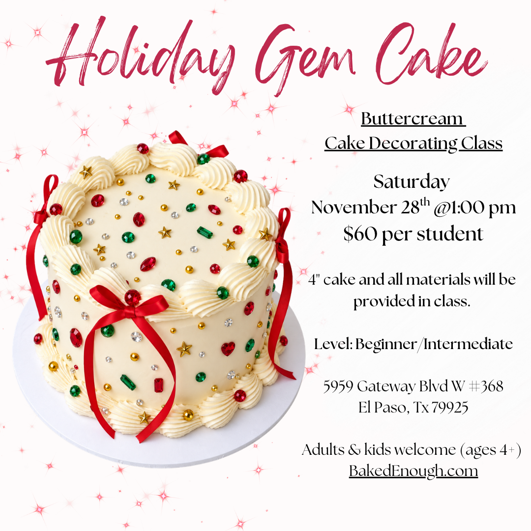 Holiday Gem Cake Workshop | Saturday November 28th