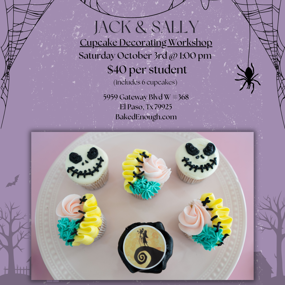 Jack & Sally Cupcake Workshop | Saturday October 3rd