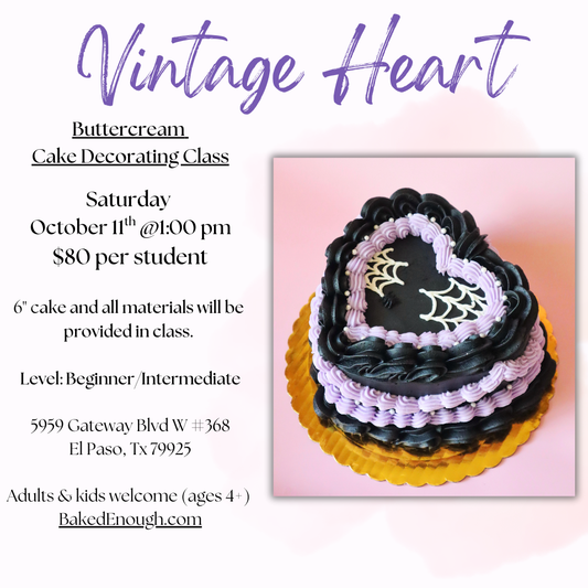 Halloween Heart Cake Workshop | Saturday October 11th