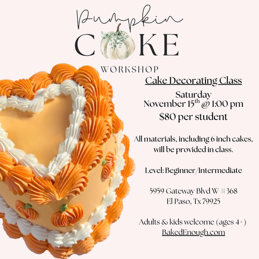 "Pumpkin" Heart Cake | Saturday November 15th