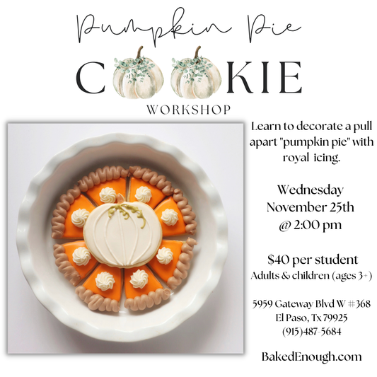 Pumpkin Pie Cookie Workshop | Wednesday November 25th @2:00 pm