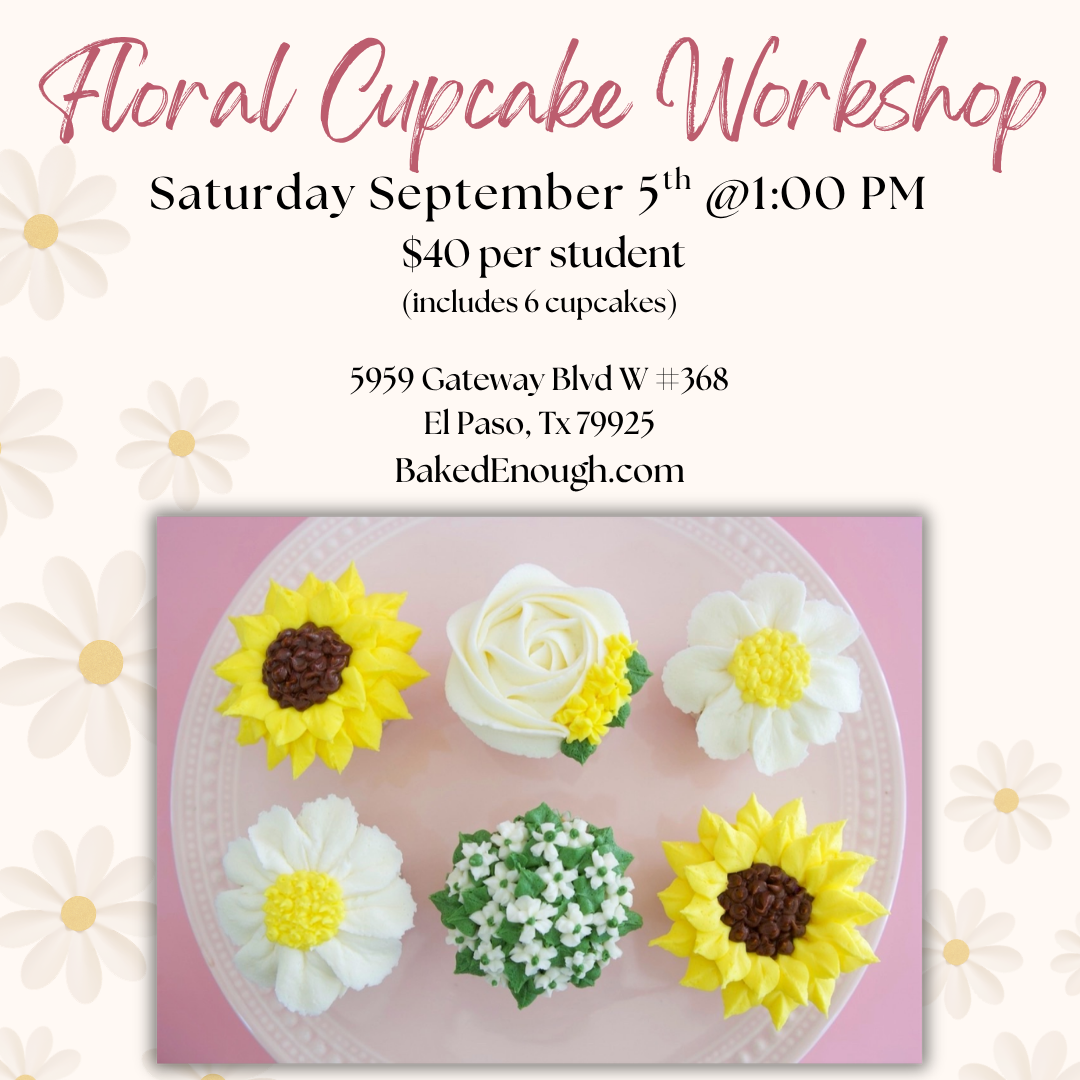 Sunflower Cupcake Class | Saturday September 5th