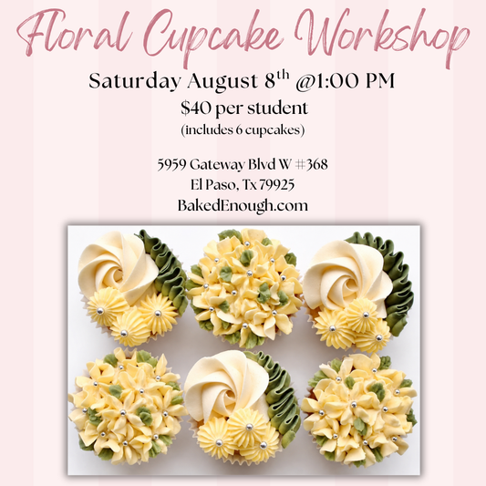 Yellow Floral Cupcake Workshop | Saturday August 8th